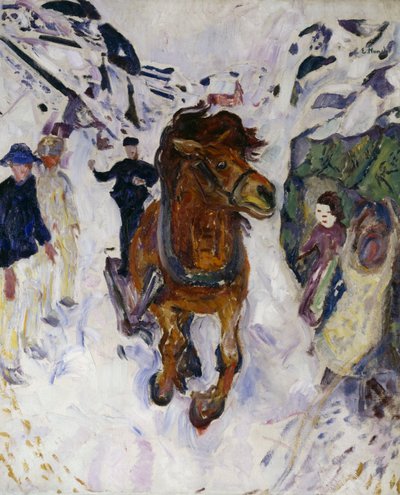 Caballo galopando de Edvard Munch