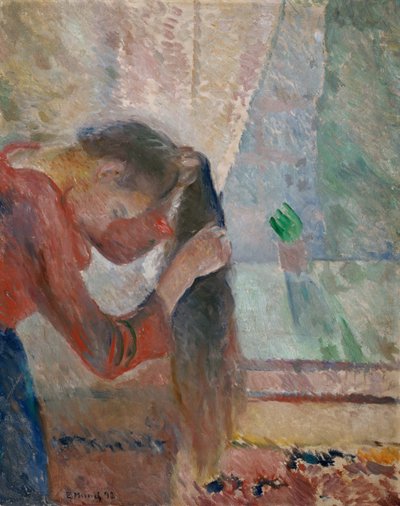 Chica peinándose de Edvard Munch