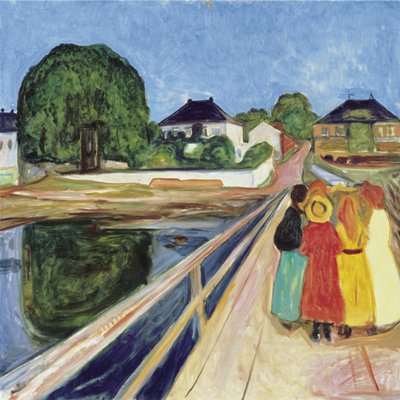 Chicas en el puente, 1902 de Edvard Munch