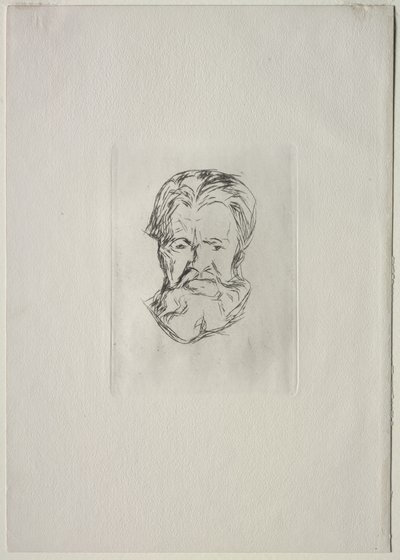 Cabeza de un hombre de Edvard Munch