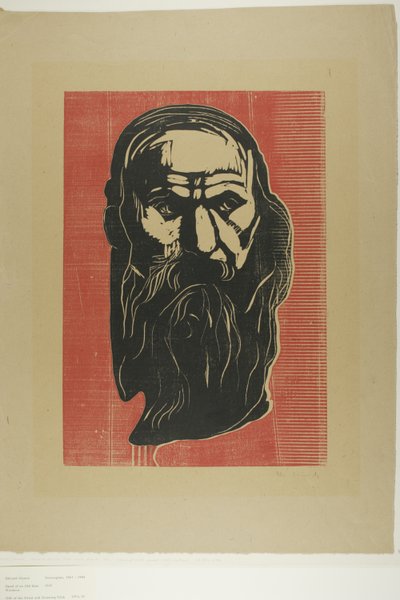 Cabeza de un Hombre Viejo con Barba de Edvard Munch