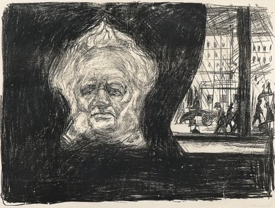 Henrik Ibsen en el Café del Grand Hotel, 1902 de Edvard Munch