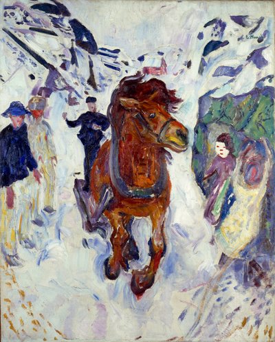 Caballo al galope de Edvard Munch