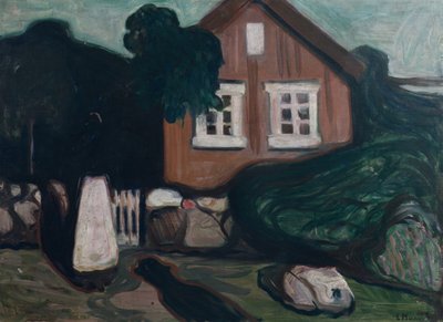 Casa a la luz de la luna de Edvard Munch