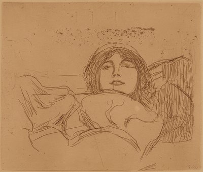 Joven mujer. 1896 de Edvard Munch