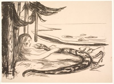 La mujer y la serpiente de Edvard Munch