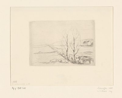 Paisaje con casa
Paisaje noruego (título original) de Edvard Munch