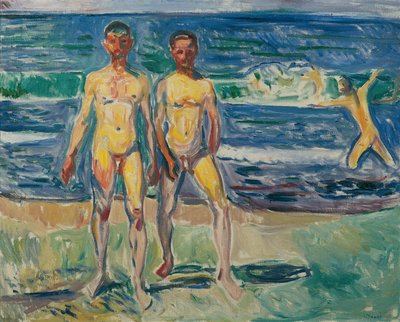 hombres junto al mar de Edvard Munch