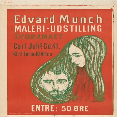 Männerkopf im Frauenhaar de Edvard Munch