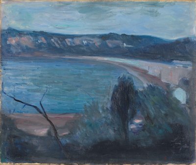 Luz de luna junto al Mediterráneo de Edvard Munch