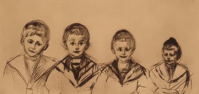 Retrato de los cuatro niños Linde de Edvard Munch