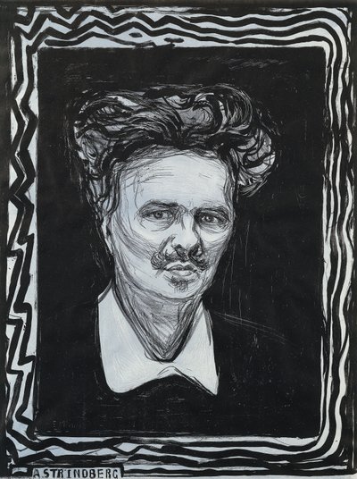 Retrato de Strindberg de Edvard Munch