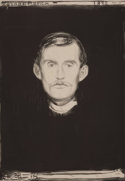 Autorretrato. 1895 de Edvard Munch