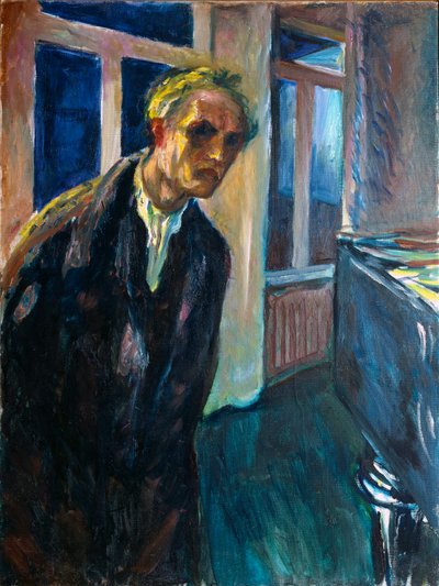 Autorretrato o Hombre caminando de noche de Edvard Munch