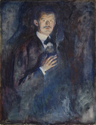 Autorretrato con cigarrillo de Edvard Munch