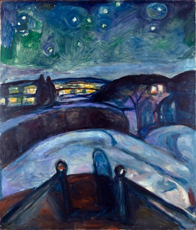Noche estrellada de Edvard Munch