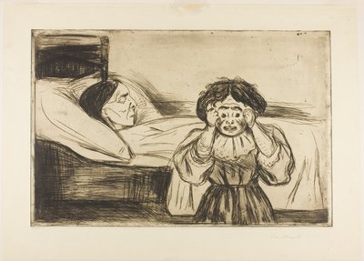 La madre muerta y su hijo de Edvard Munch