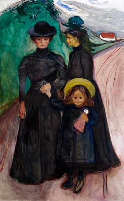 La familia (La familia de los libros) de Edvard Munch
