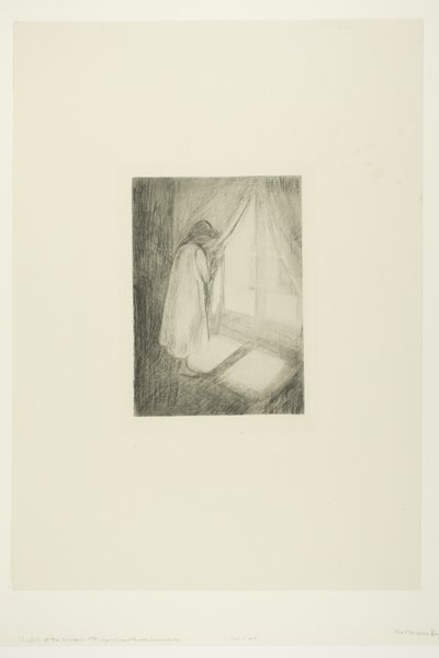 La chica en la ventana de Edvard Munch