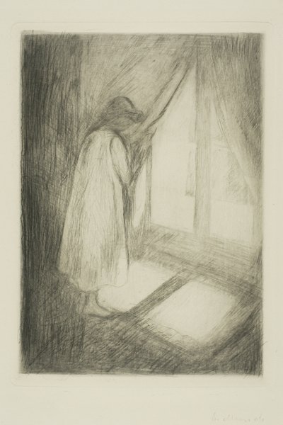 La Chica en la Ventana de Edvard Munch
