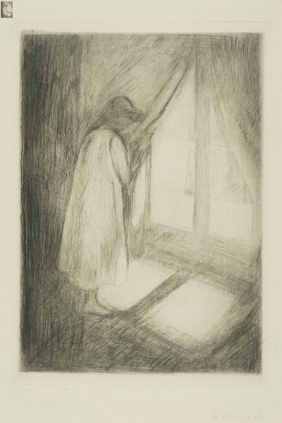 La chica de la ventana de Edvard Munch