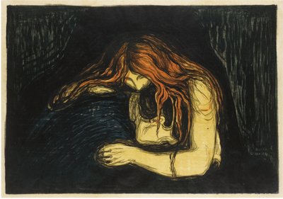 El Vampiro II, 1895-1900 de Edvard Munch