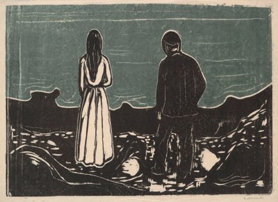 Dos personas, Los solitarios, 1899 de Edvard Munch