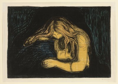 Vampiro II, c. 1895-1902 de Edvard Munch