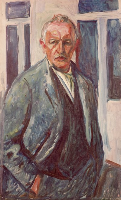 Con ambas manos en los bolsillos del pantalón de Edvard Munch