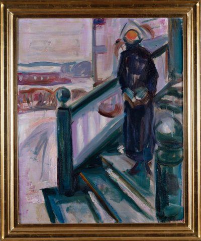 Mujer en la Veranda de Edvard Munch