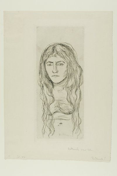 Mujer con Cabello Largo de Edvard Munch