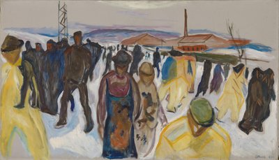 Trabajadores que vuelven a casa de Edvard Munch