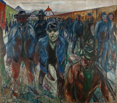 Trabajadores de camino a casa de Edvard Munch