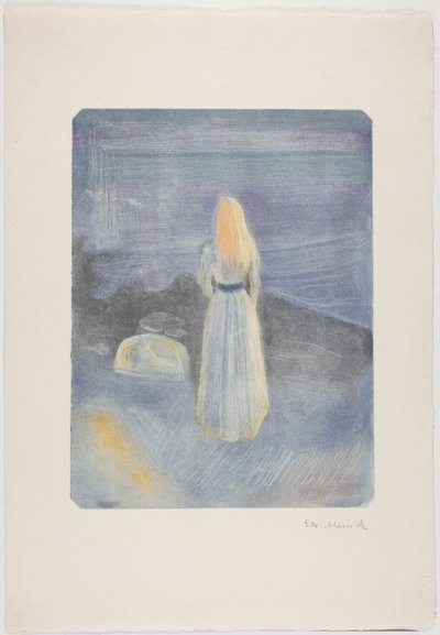Joven mujer en la playa de Edvard Munch