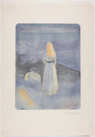 Mujer joven en la playa de Edvard Munch