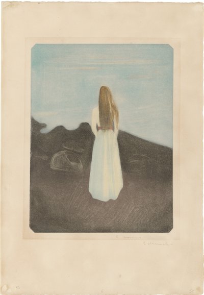 Joven Mujer en la Playa de Edvard Munch
