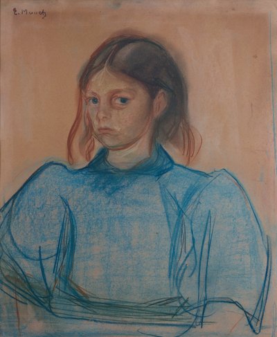 Chica joven vestida de verde de Edvard Munch
