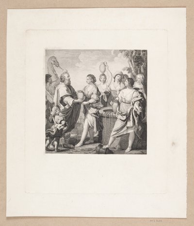 Eliezer y Rebeca en el pozo de Edvard Sonne