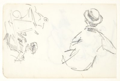 Estudios de figuras para la imagen de Langelinie de Edvard Weie