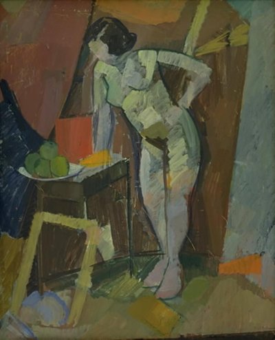 Desnudo femenino de pie de Edvard Weie