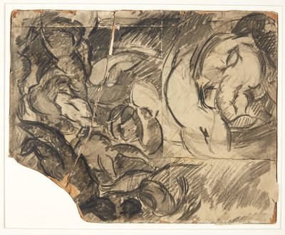 Boceto para la imagen de Poseidón de Edvard Weie