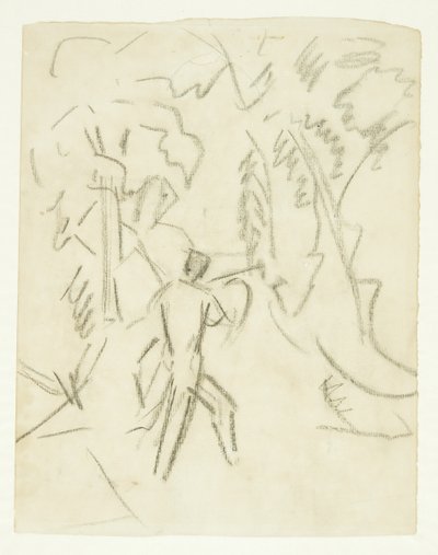 Boceto para la pintura Fauno y Ninfa de Edvard Weie