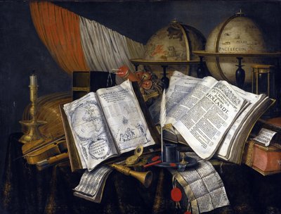 Naturaleza muerta de vanitas de Edwaert Colyer or Collier