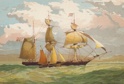 Homeward Bound, Taking in a Pilot (litografía en color) de Edward (after) Duncan
