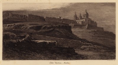 Casco antiguo, Malta (grabado) de Edward (after) Lear