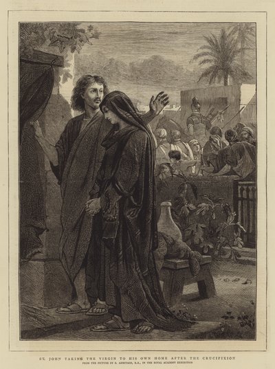 San Juan llevando a la Virgen a su propia casa después de la crucifixión de Edward A. Armitage