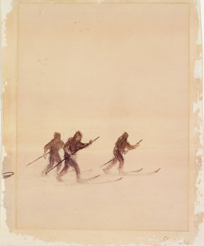 Hombres en esquís de Edward Adrian Wilson