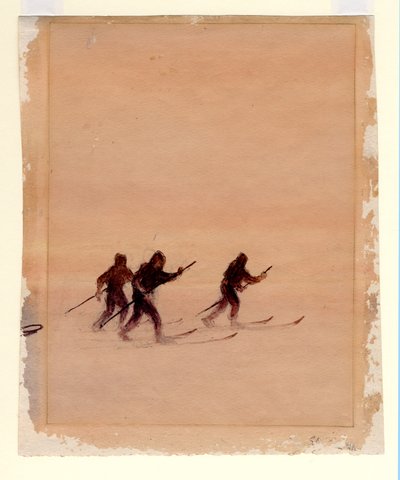 Hombres en esquís de Edward Adrian Wilson
