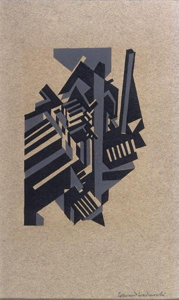 Bradford: View of a Town, c.1914 (xilografía) (véase también 155399) de Edward Alexander Wadsworth