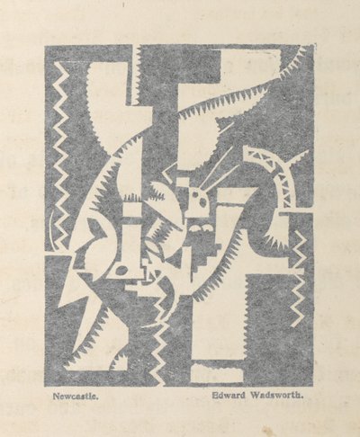 Newcastle de Edward Wadsworth de BLAST no. 1, la revista vorticista de Edward Alexander Wadsworth